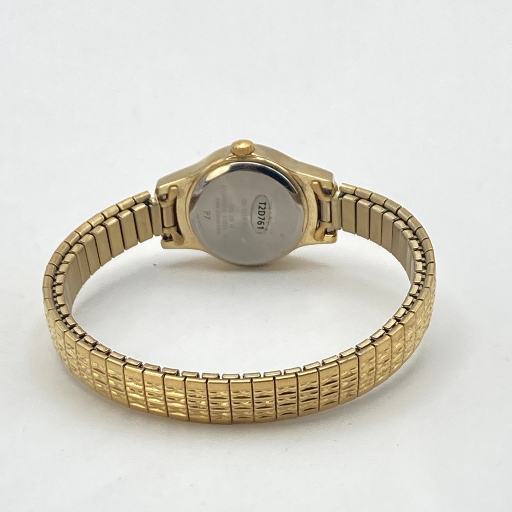 Timex Women's Watch 20mm Gold Tone Stretch Band Round New Battery SMALL 6" 2006 - Picture 13 of 14